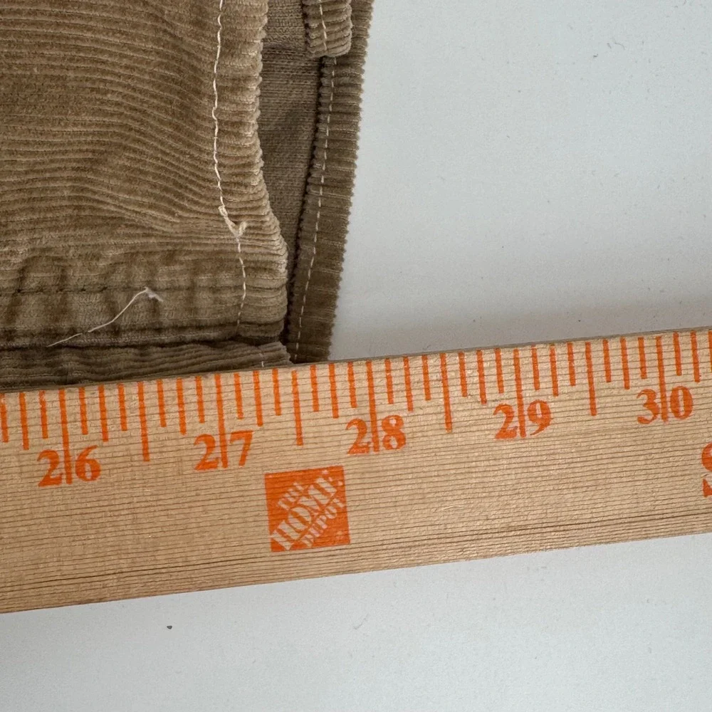 Levis Vintage Corduroy Pants Mens 38x27 Tan Brown Straight Leg White Tab Classic